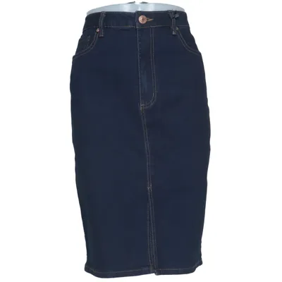 Jupe en jean (Bleu) de Now Coton, Élasthane