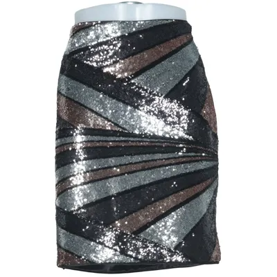 Skirt (Black, Silver, Brown) from Manguun Elastane, Polyester
