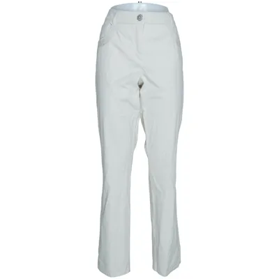 Pantalon (Robell SONJA - lang buks med broderi lommekant - råhvid) de Robell Jeans Coton, Élasthane