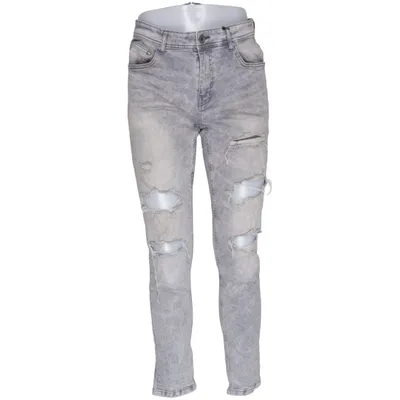Jeans (Grå) från Black Squad Bomull, Elastan