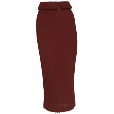 Jupe longue (Marron) de Soap Studio Polyester, Laine