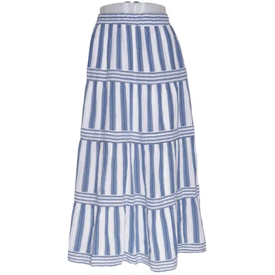 Långkjol (Blå, Vit) från American Eagle Bomull, Polyester, Viskos