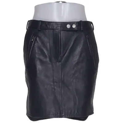 Jupe en cuir (Gris) de Carven Cuir, Polyester