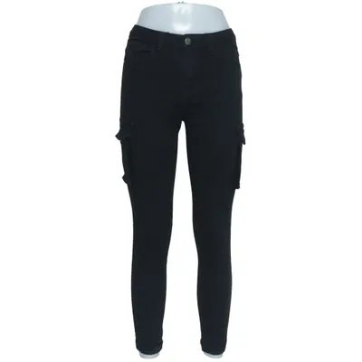 Pantalon cargo (Noir) de Miss Anna Coton, Élasthane