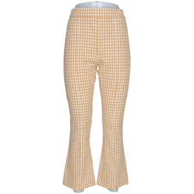 Pants (Yellow, White) from Bershka Cotton, Elastane, Polyester