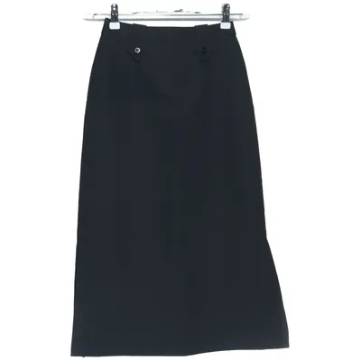 Jupe longue (Noir) de Sym Polyester, Laine