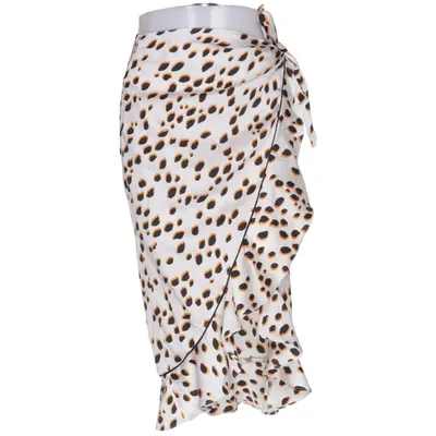 Jupe portefeuille (Blanc, Noir, Orange) de River Island Petite Polyester