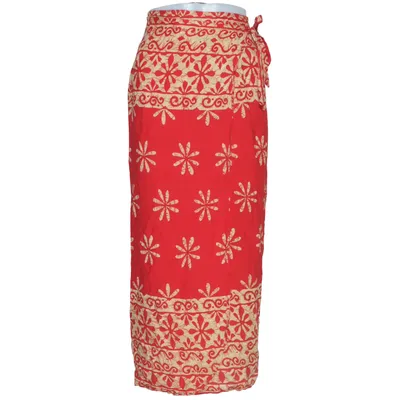 Wikkelrok (Rood, Beige) van Samui Hand