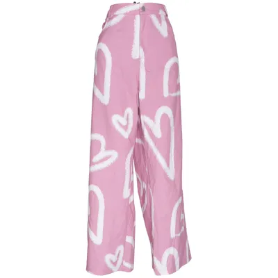 Byxor (Rosa, Vit) från Shein Curve Polyester