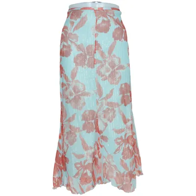 Maxi skirt (Blue, Red, Multicolored) from Hauber Metallic fiber, Polyester, Silk