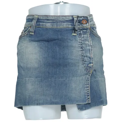 Spijkerrok (Blauw) van Evisu Katoen, Elastaan