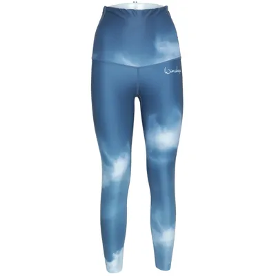 Collants de sport (Bleu, Blanc) de Winshape Élasthane, Polyester