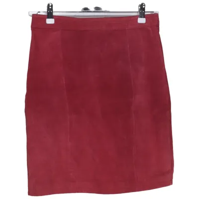 Jupe en cuir (Rouge) de Global Identity Cuir, Polyamide
