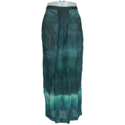 Jupe longue (Vert, Bleu) de Massimo Dutti Lin, Polyester