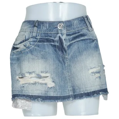 Jupe en jean (Bleu) de Yes Yes Coton