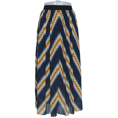 Maxi skirt (Blue, Multicolored) from Just Elastane, Polyester