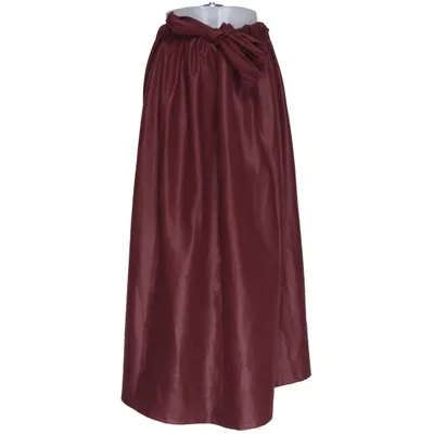 Maxi nederdel (Brun, Rød) fra Handmade Imiteret ruskind