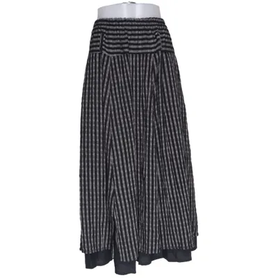 Maxi skirt (Black, White) from Olars Ulla Elastane, Viscose, Wool