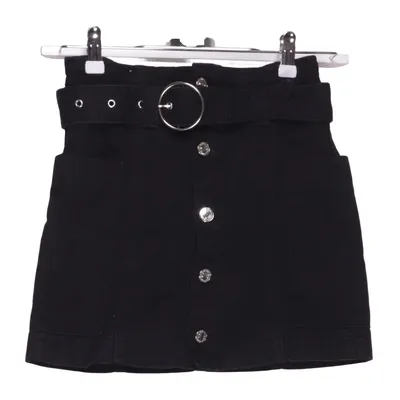 Denim skirt (Black) from Bershka Cotton