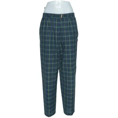 Pantalon (Bleu, Vert) de Delmod Polyester, Laine