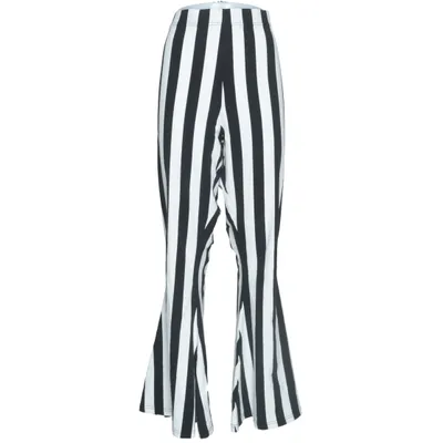 Pantalon patte d'éléphant (Noir, Blanc) de Killstar Coton, Élasthane