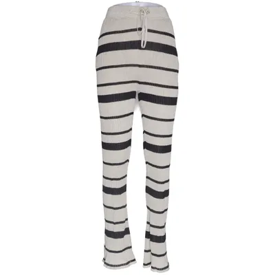 Byxor (Beige, Svart) från Line of Oslo Metallfiber, Polyester, Viskos
