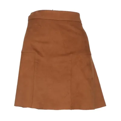 Leren rok (Bruin) van Mango Suit