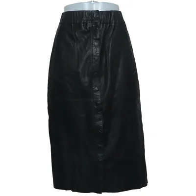 Nederdel (Sort) fra Raiine Elastan, Læder, Polyester