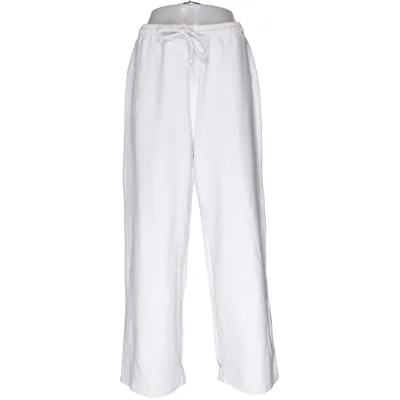 Pants (White) from Zara Cotton, Elastane, Polyester