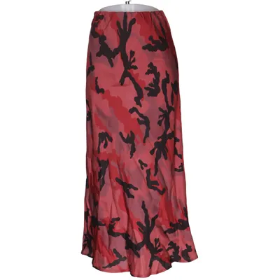 Jupe longue (Rouge, Noir) de Stajl Soie, Viscose