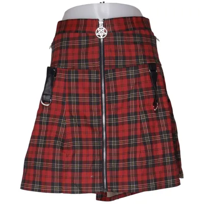 Kjol (Röd, Svart, Flerfärgad) från Killstar Bomull, Elastan