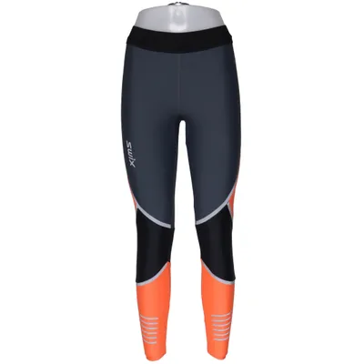 Collants de sport (Gris, Noir, Orange, Argent) de Swix Élasthane, Polyamide