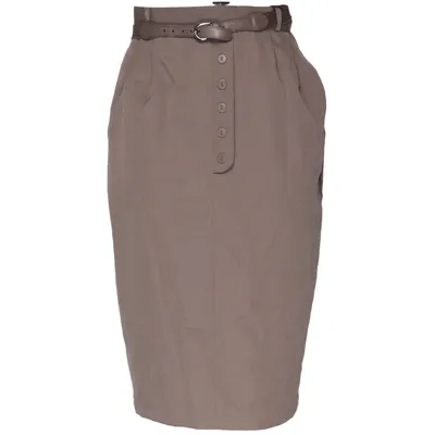 Rock (Beige) von Polka Polyester, Wolle