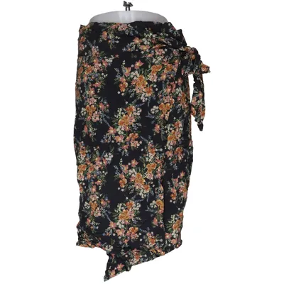Jupe portefeuille (Noir, Multicolore) de Laurella Viscose