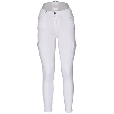 Cargohose (Weiß) von Nina Carter Baumwolle, Elasthan, Polyester