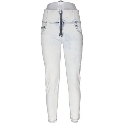 Jean (Blanc, Bleu) de Freddy Coton, Élasthane, Lyocell, Polyester, Viscose