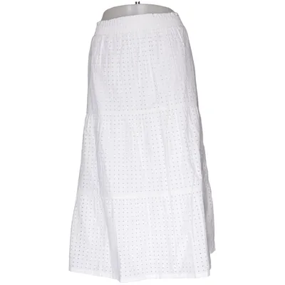 Maxi nederdel (Hvid) fra Lands' End Bomuld, Polyester