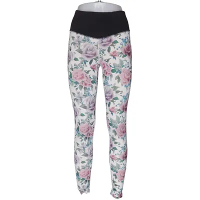 Sports tights (White, Multicolored) from Drop of Mindfulness Elastane, Polyester