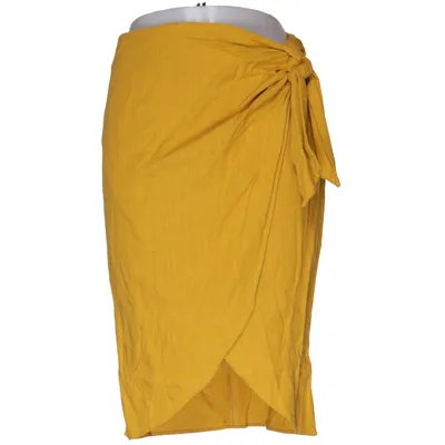 Slå om-nederdel (Gul) fra Zara Linned, Viscose