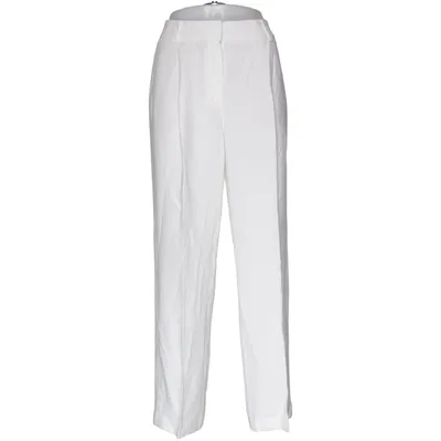 Pants (White) from Massimo Dutti Linen, Viscose