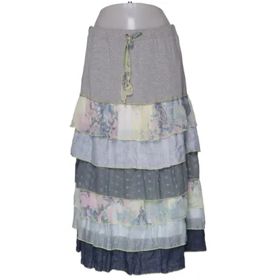 Maxi skirt (Gray, Multicolored) from Piro Cotton, Linen, Polyester, Viscose