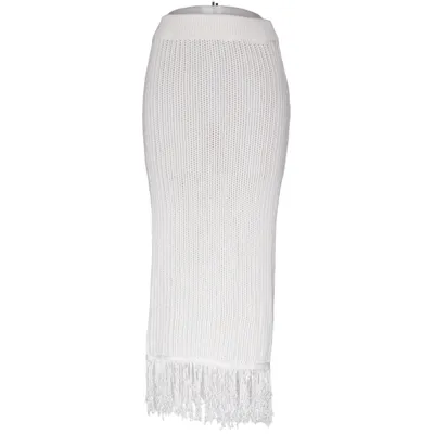 Långkjol (Vit) från Chiquelle Bomull, Polyester