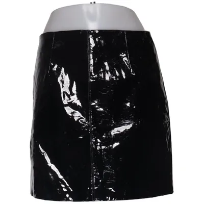 Vinyl rok (Zwart) van Gina Tricot Polyurethaan