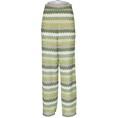 Palazzo pants (Green, White, Beige) from Ana Alcazar Elastane, Polyester