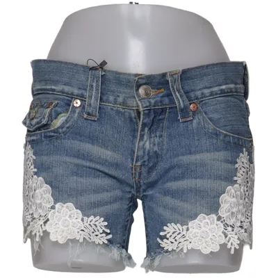 Short en jean (Bleu, Blanc) de True Religion