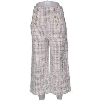 Broek (Wit, Zwart) van Zara Polyester, Wol