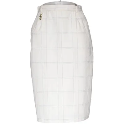 Kjol (Vit, Flerfärgad) från Birgitta by Westerlind Polyester, Ull