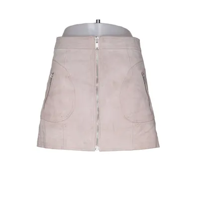 Läderkjol (Beige) från Mango Skinn, Polyester
