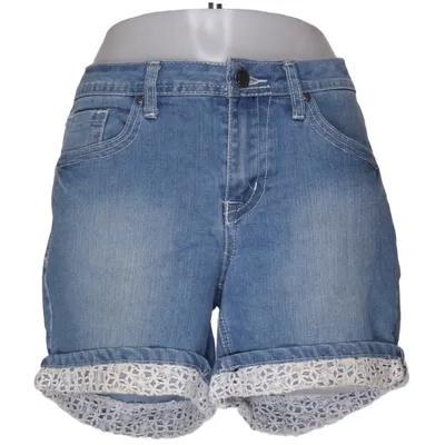 Short en jean (Bleu, Blanc) de Earl Jean Coton, Élasthane, Polyester