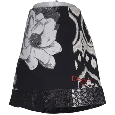 Nederdel (Sort, Hvid, Flerfarvet) fra Desigual Bomuld, Polyester